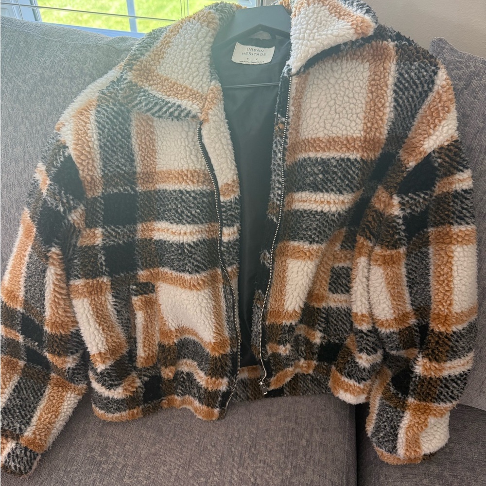 Plaid Sherpa Jacket